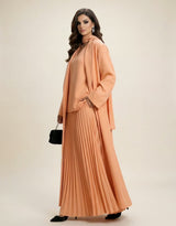 Apricot Pleated Elegance